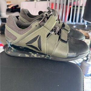 Reebok Black and Green Athletic Shoes